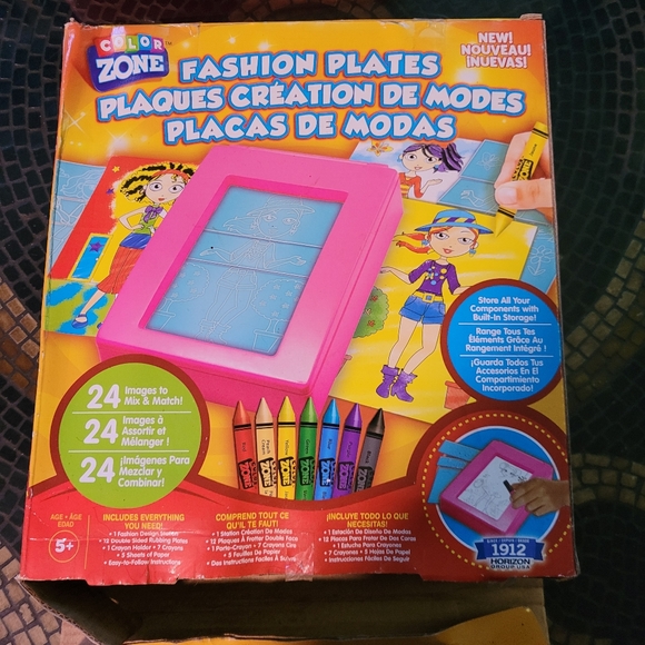 Color zone Fasion plates Toy Girl's age 5 and older, Preowned Never used. - Picture 13 of 16